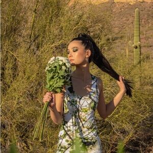 S Cherry Blossom Floral Sleeveless Dress - NEW by Interdisciplinary Artist KBR